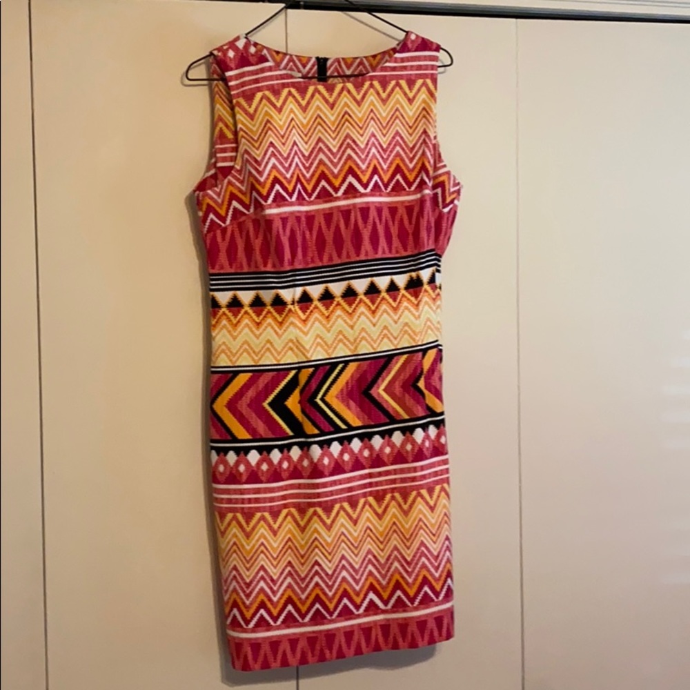 Mixed-Print A-Line Dress